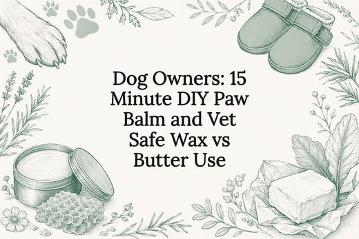 Decorative dog paw balm title card