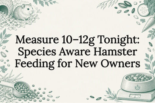 Decorative hamster feeding title card