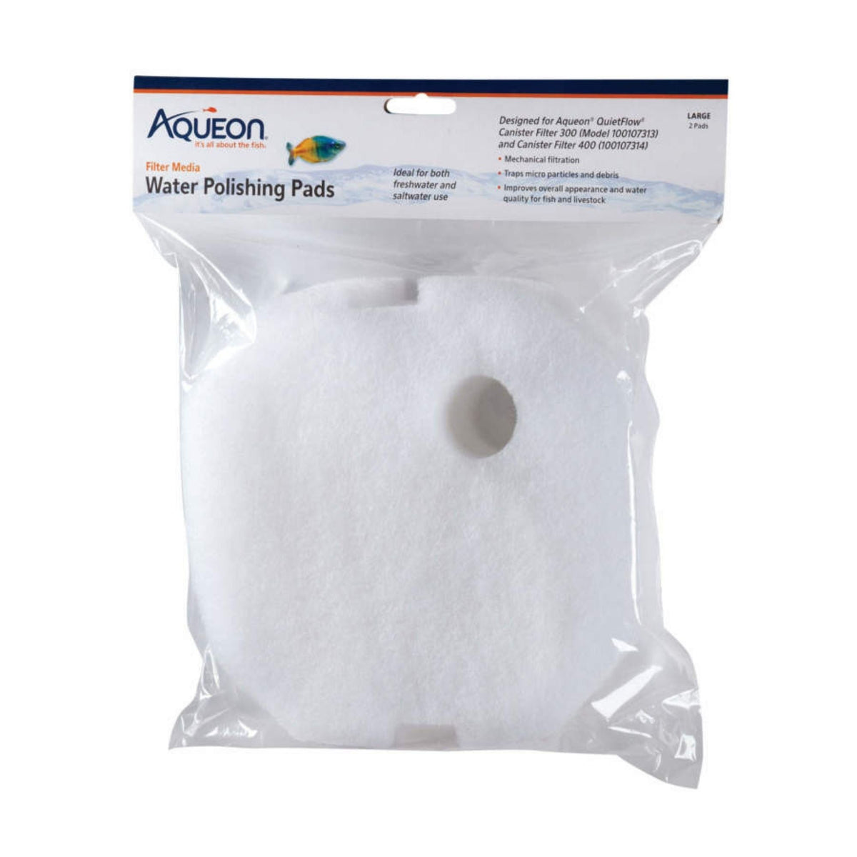 Aqueon Filter Media Water Polishing Pad, 1ea/Medium/Large