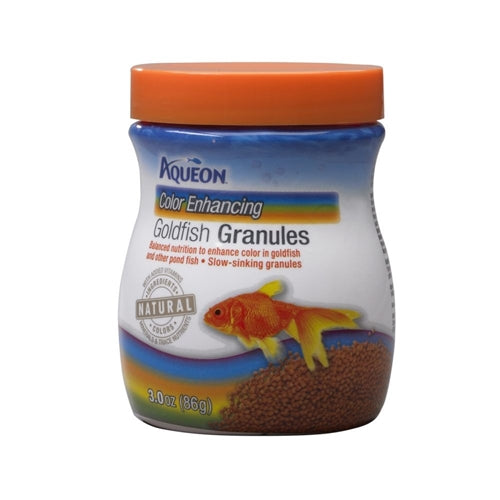 Aqueon Goldfish Color Enhancing Granules Fish Food 3oz Jar