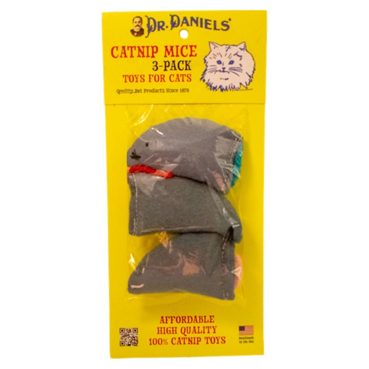 Dr. Daniel's Cat Catnip Mice 3Pk