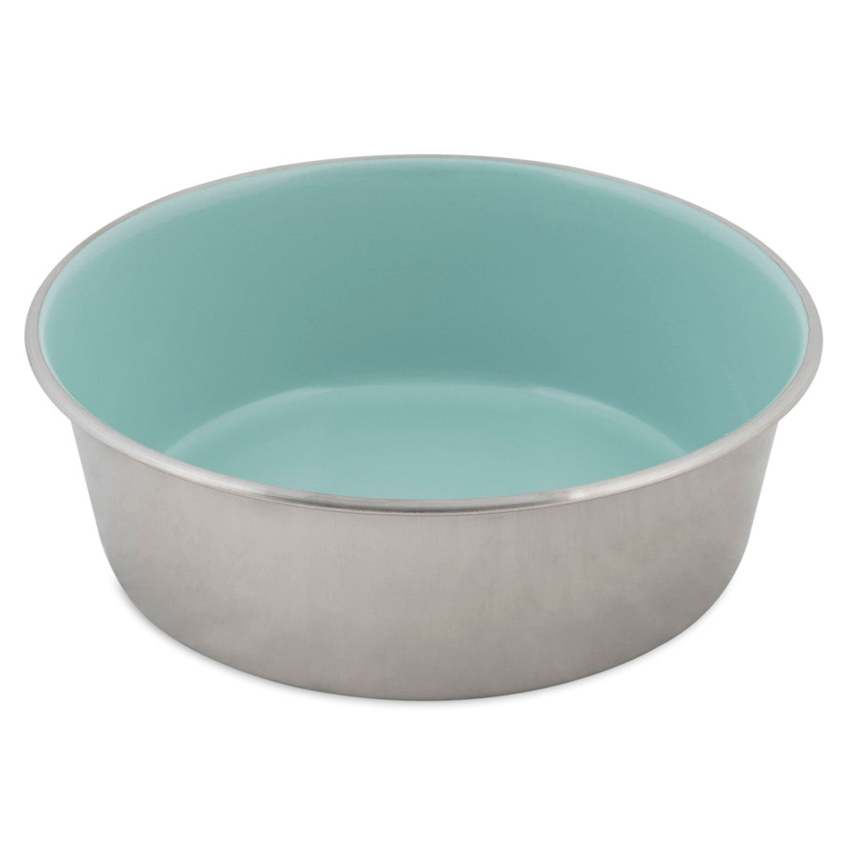 Petmate Painted Stainless Bowl Eggshell Blue 8cups