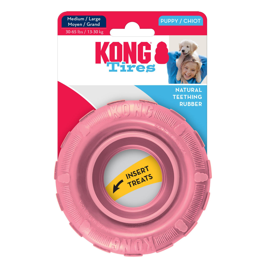 KONG Puppy Tires Dog Toy Medium/Large
