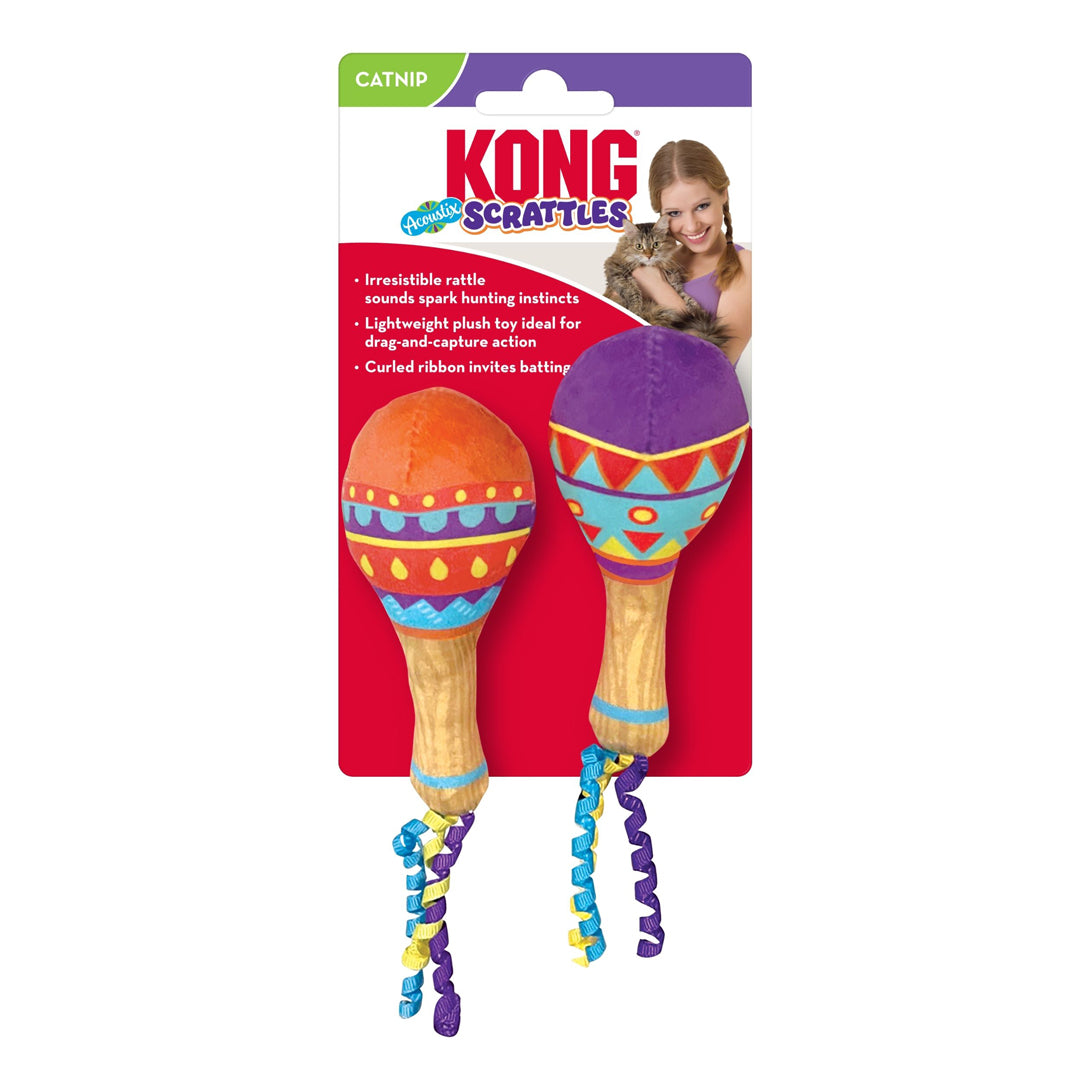 KONG Scrattles Acoustix Cat Toy 1ea/2 pk