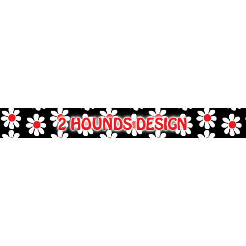 Personalized Black Daisy Dog Collar