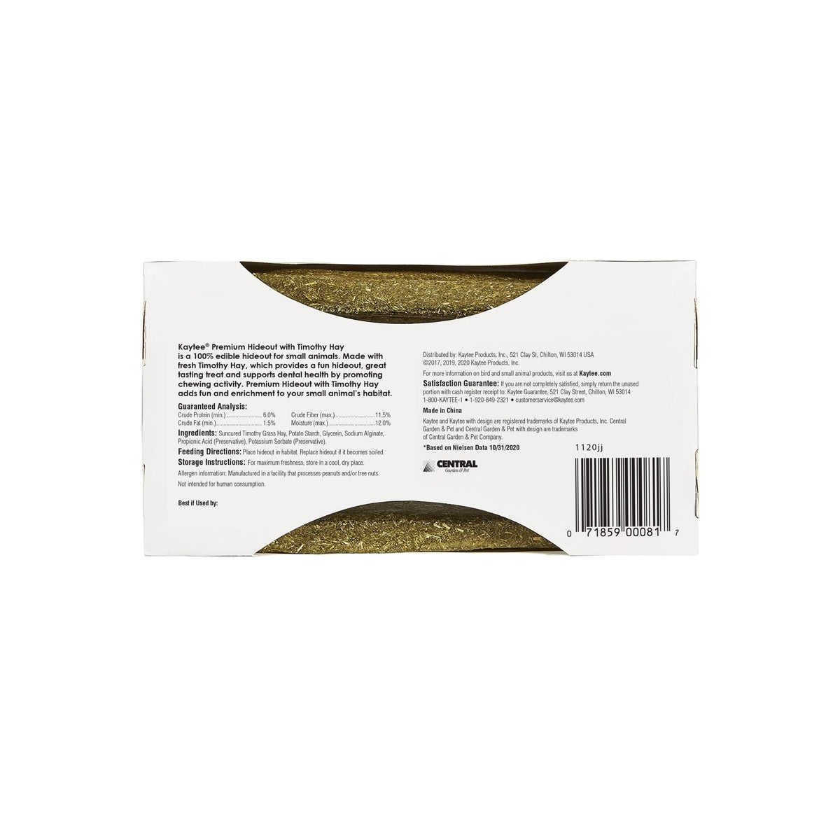 Kaytee Premium Timothy Hideout 1ea/SMall
