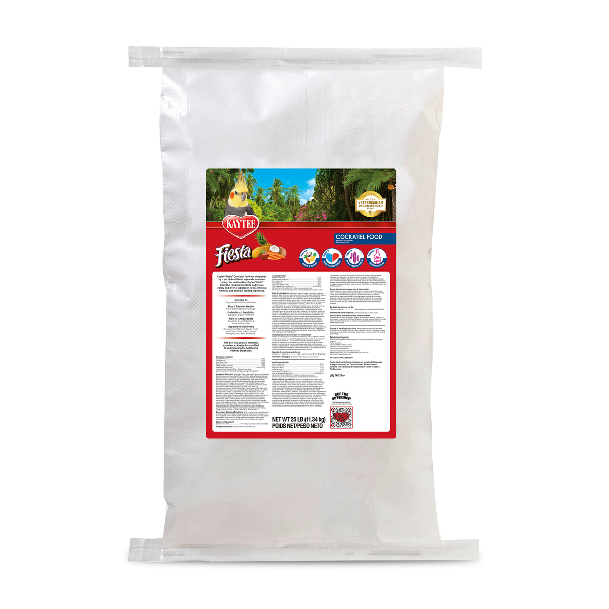 Kaytee Fiesta Cockatiel Food 1ea/25 lb