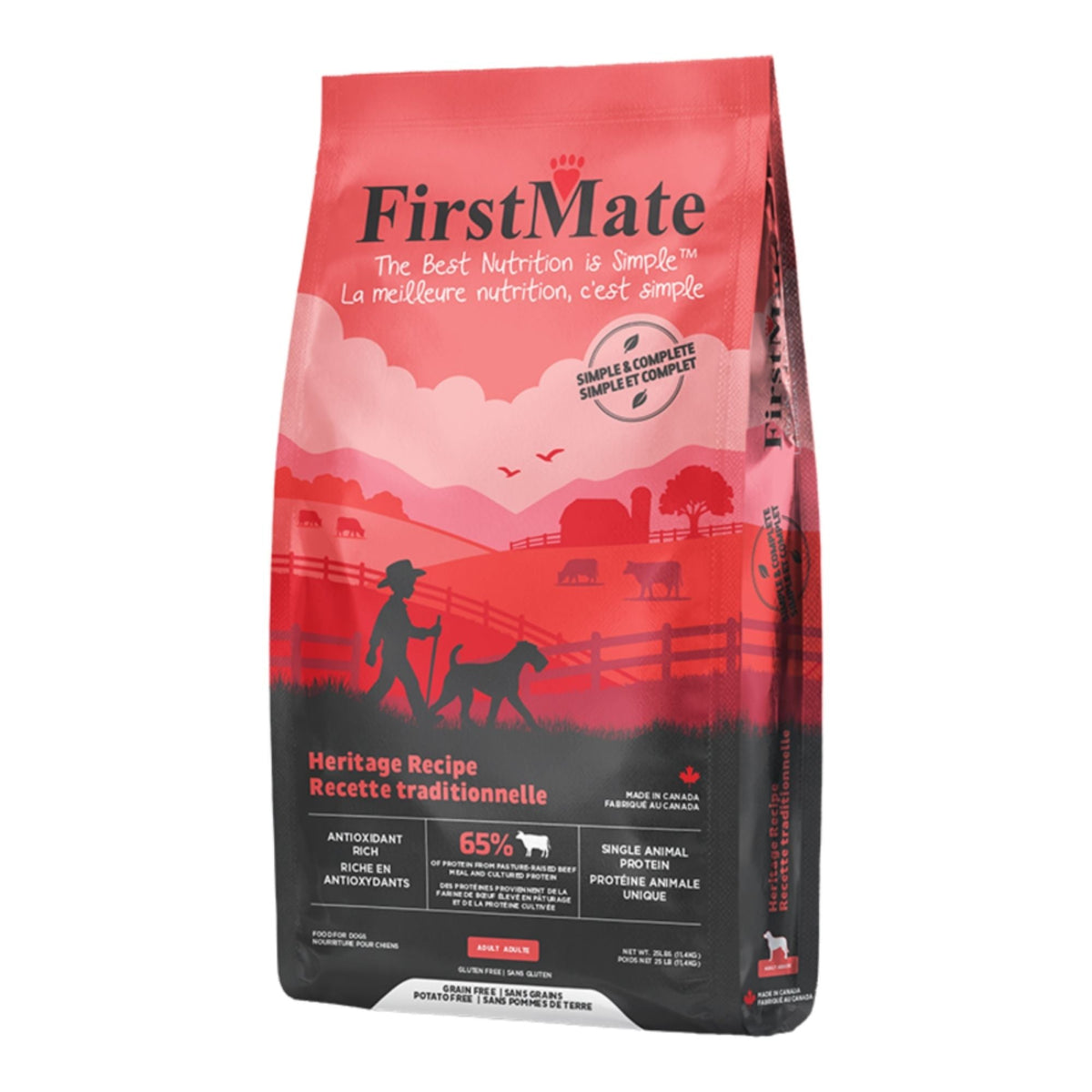 Firstmate Dog Simple & Complete Heritage Recipe Beef 25lbs.