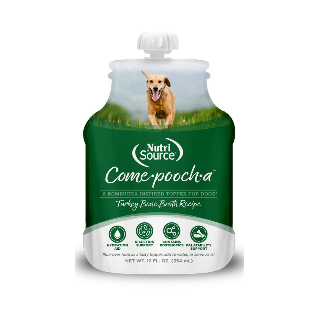 NutriSource Come-Pooch-A Broth Food Topper Turkey 12oz