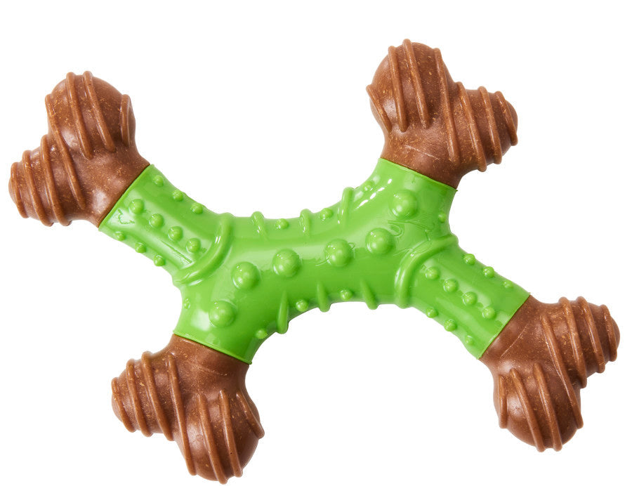 Bambone Dental X-Bone Dog Toy Apple 8in