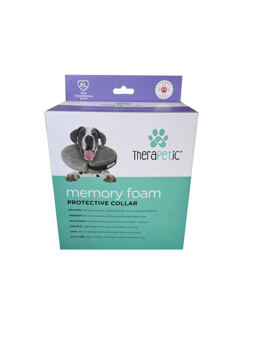 Arlee Pet Products TheraPetic Memory Foam Protective Collar Charcoal, 1ea/18 - 21 in