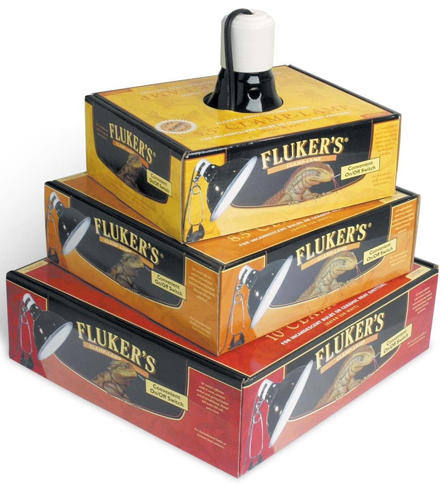 Flukers Repta-Clamp Lamp with Switch Black 8.5 in