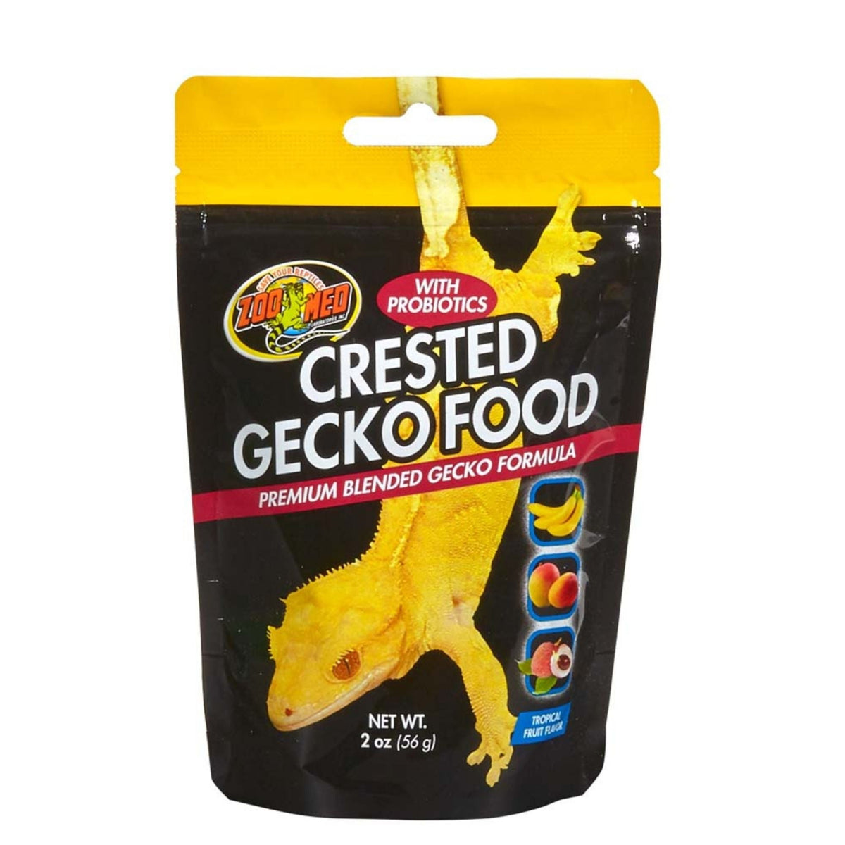 Zoo Med Crested Gecko Food Premium Blended Tropical Fruit Dry Food 1ea/2oz.