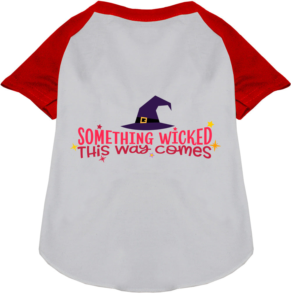 Something Wicked This Way Comes Pet Raglan Shirt