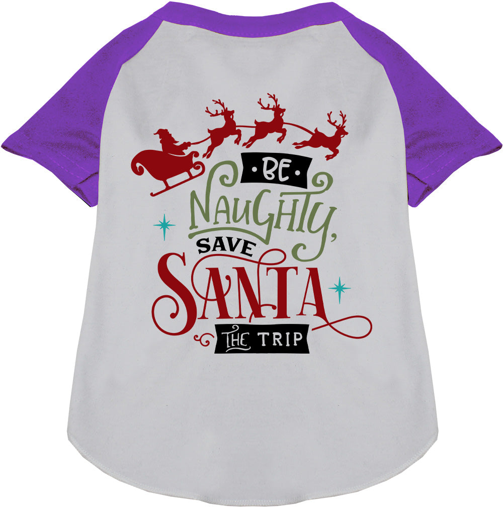 Save Santa the Trip Pet Raglan Shirt