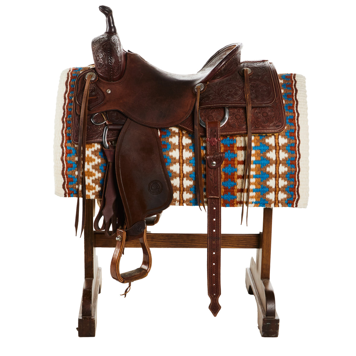 1313AA-63 Double Arrow 40X34 New Zealand Wool Saddle Blanket