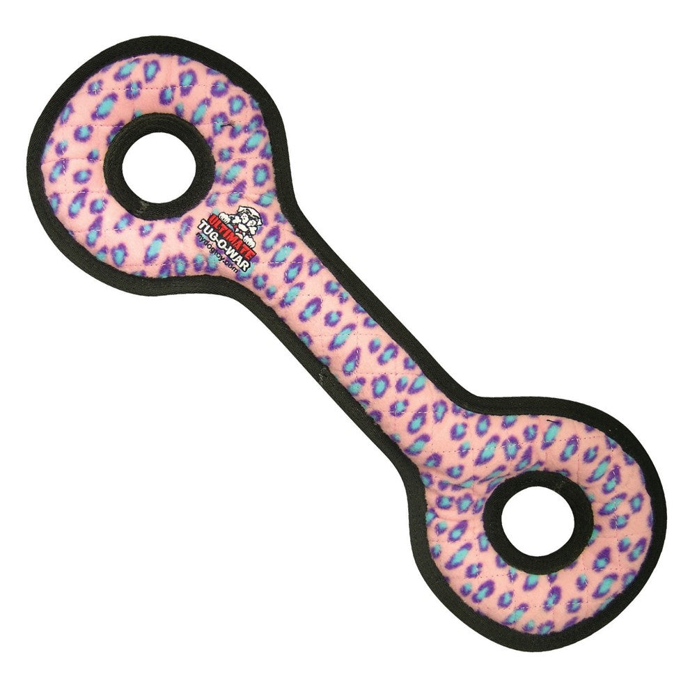 Tuffy Ultimate Tug-O-War Dog Toy Pink Leopard