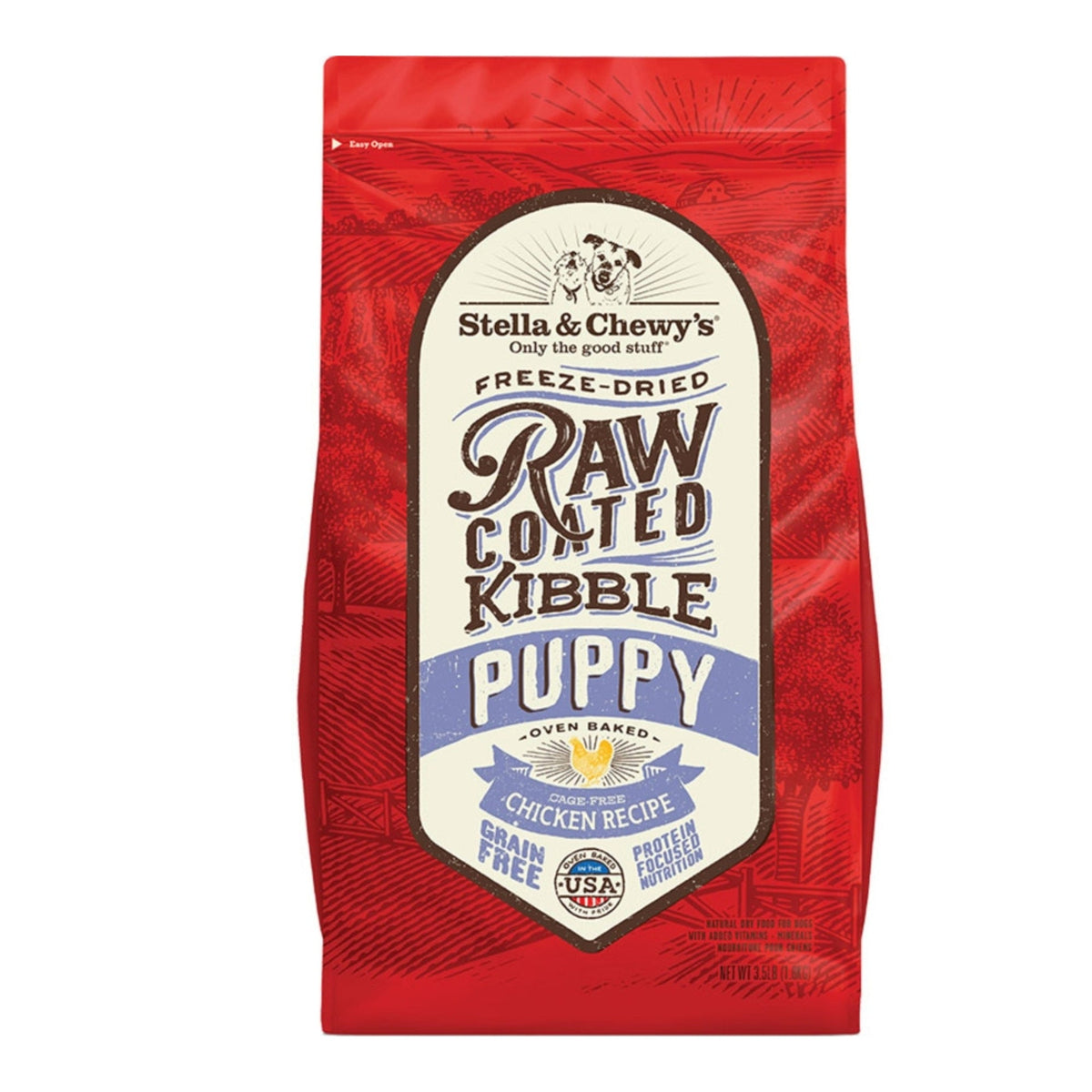 Stella & Chewys Dog Kibble - Raw Coated Chicken Puppy 3.5Lbs