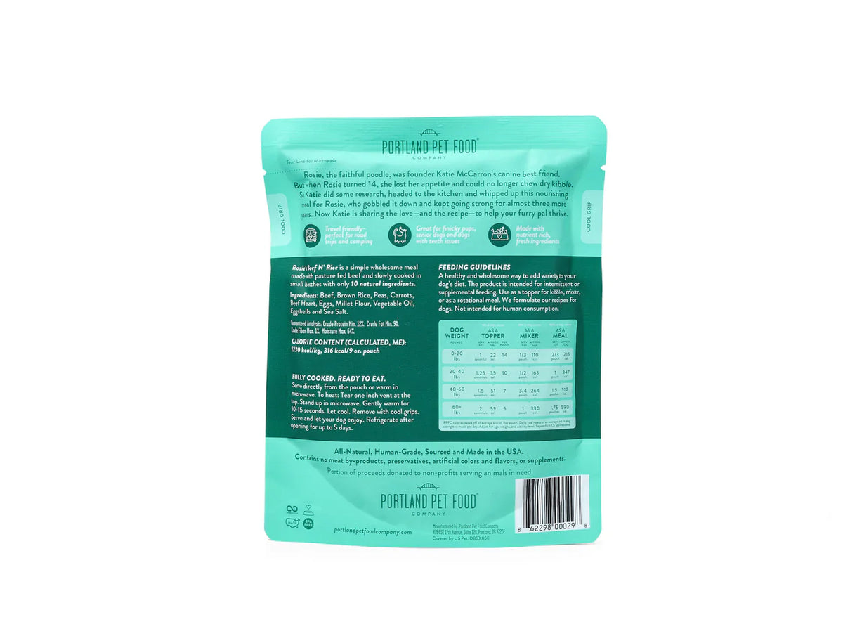 Portland Dog Rosie's Beef & Rice (9oz)
