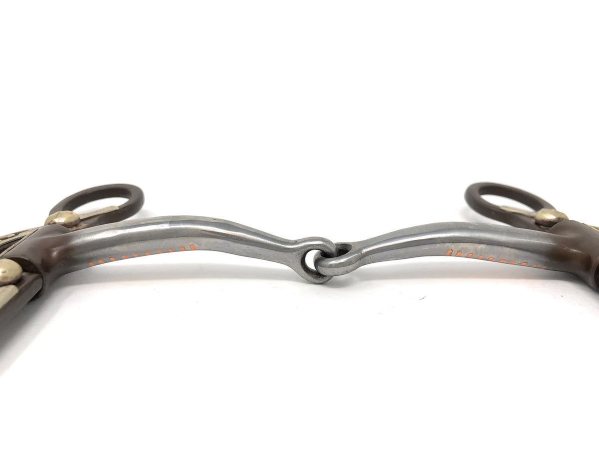 AJ Tack Argentine Engraved Smooth Snaffle Bit