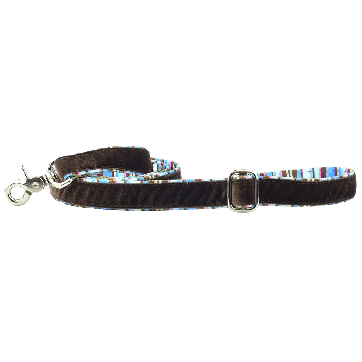 Brown Stripes Velvet Essential Dog Collar (1″ Only)