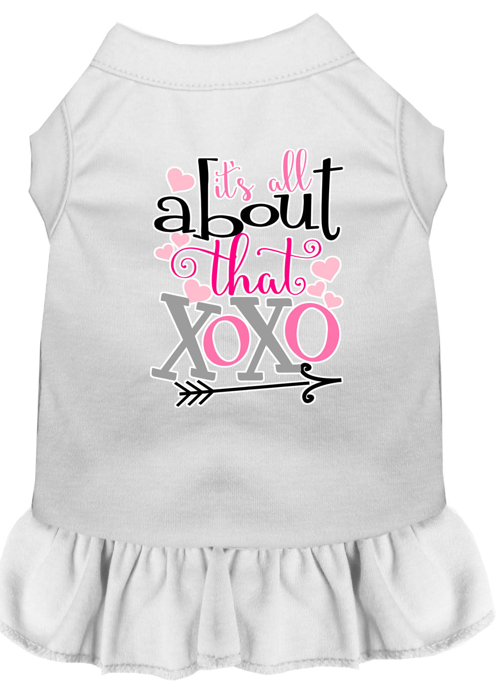 Pet Dress Screen Printed, "All About That XOXO"