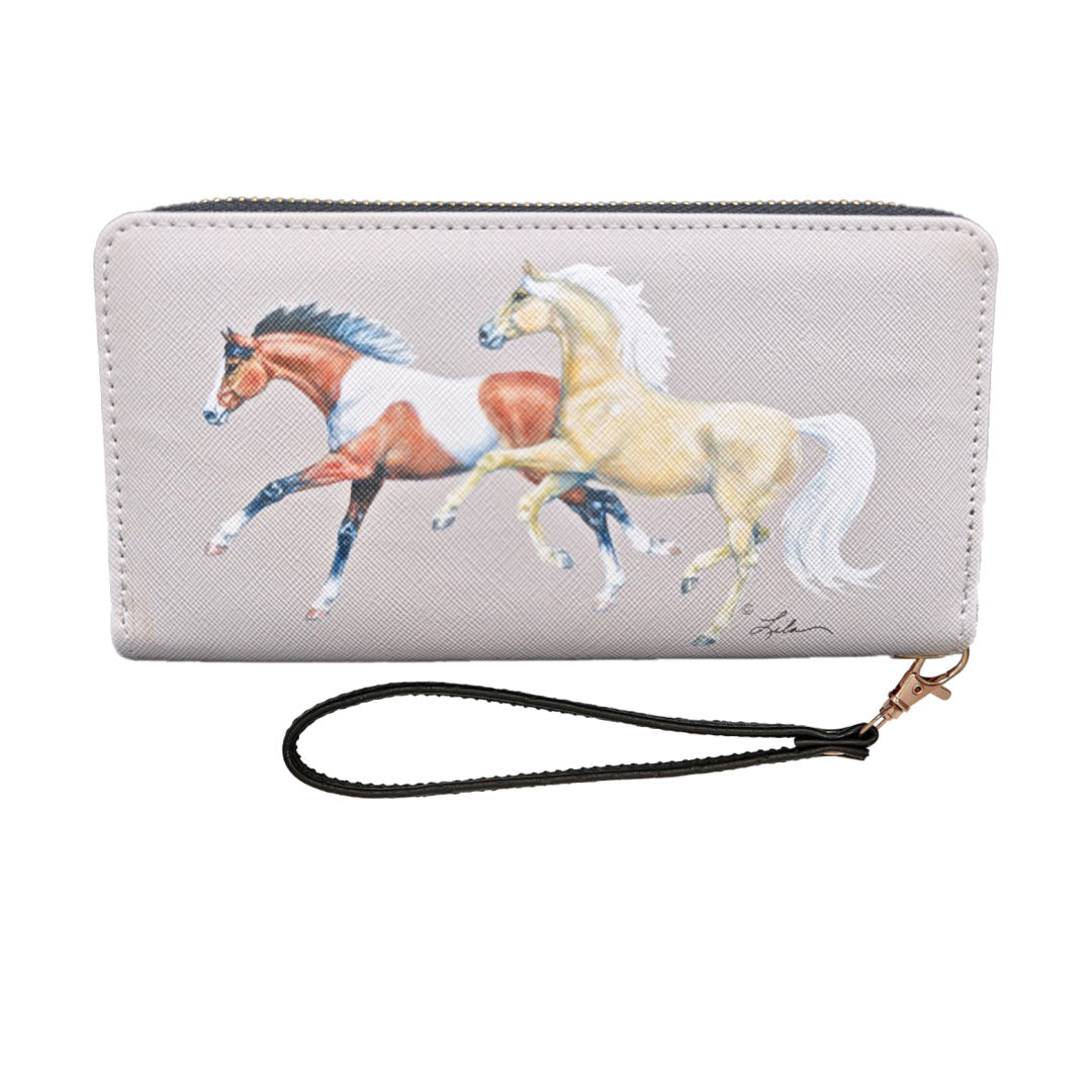 AWST Int'l Lila Wallet with Wristlet- Lila Paint Palomino