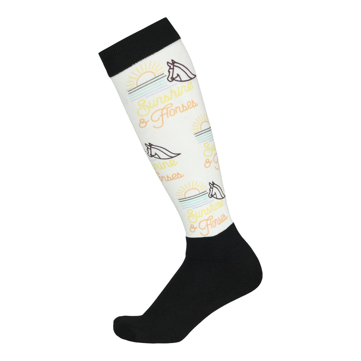 Dapplebay Slick Boot Socks-Sunshine & Horses