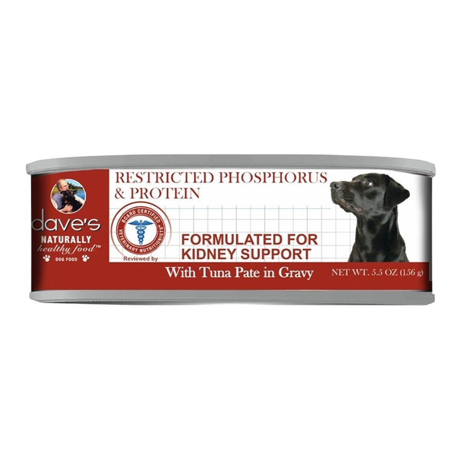 Dave's Pet Food Dog Restricted Phosphorus & Protein Diet Tuna Pate In Gravy 5.5oz. (Case of 24)