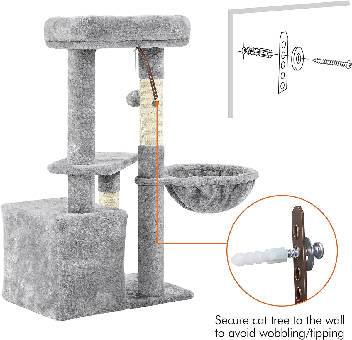 Cat Tower Plush Cover with Condo
