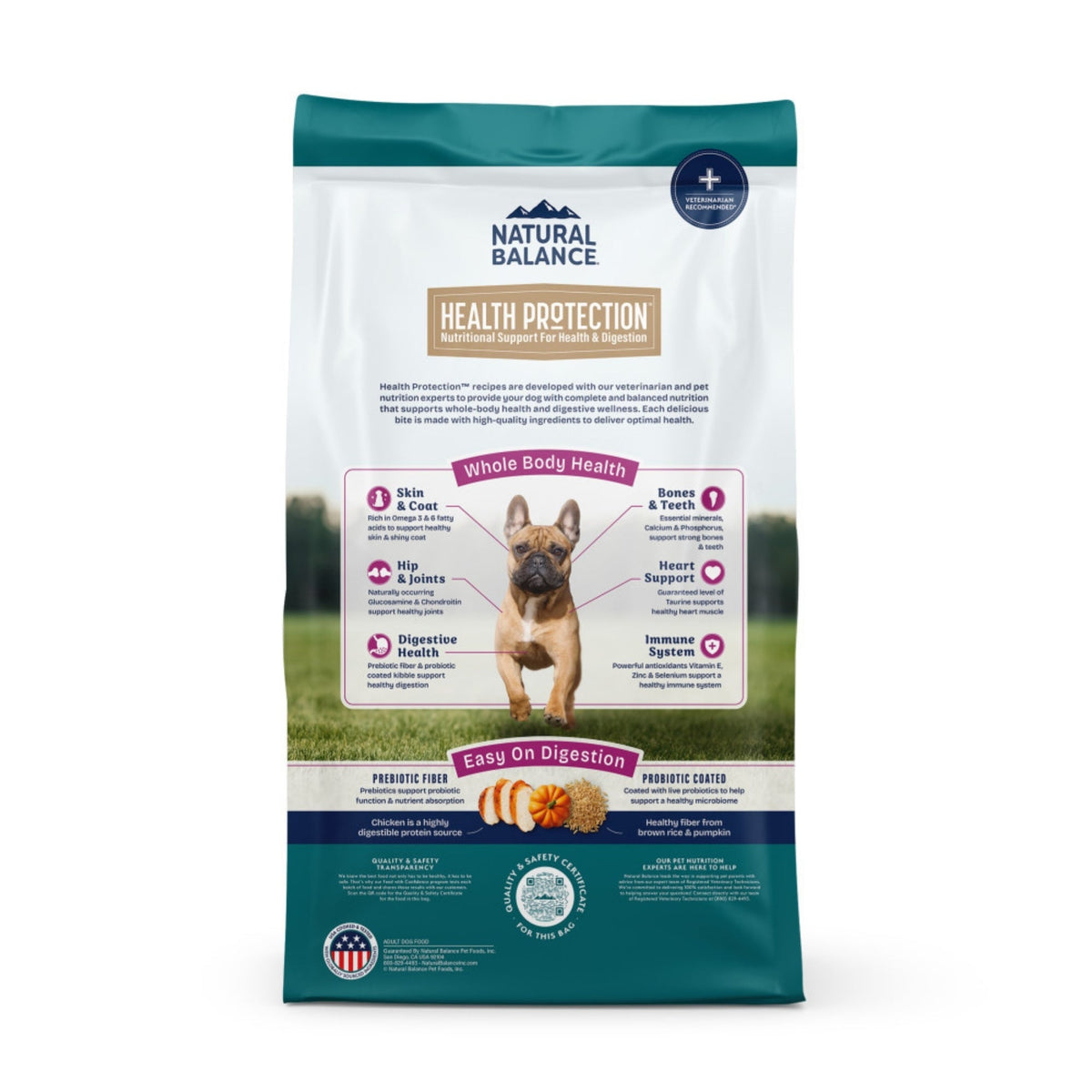 Natural Balance Pet Foods Health Protection Small Breed Dry Dog Food Chicken, Rice Pumpkin, 1ea/12 lb