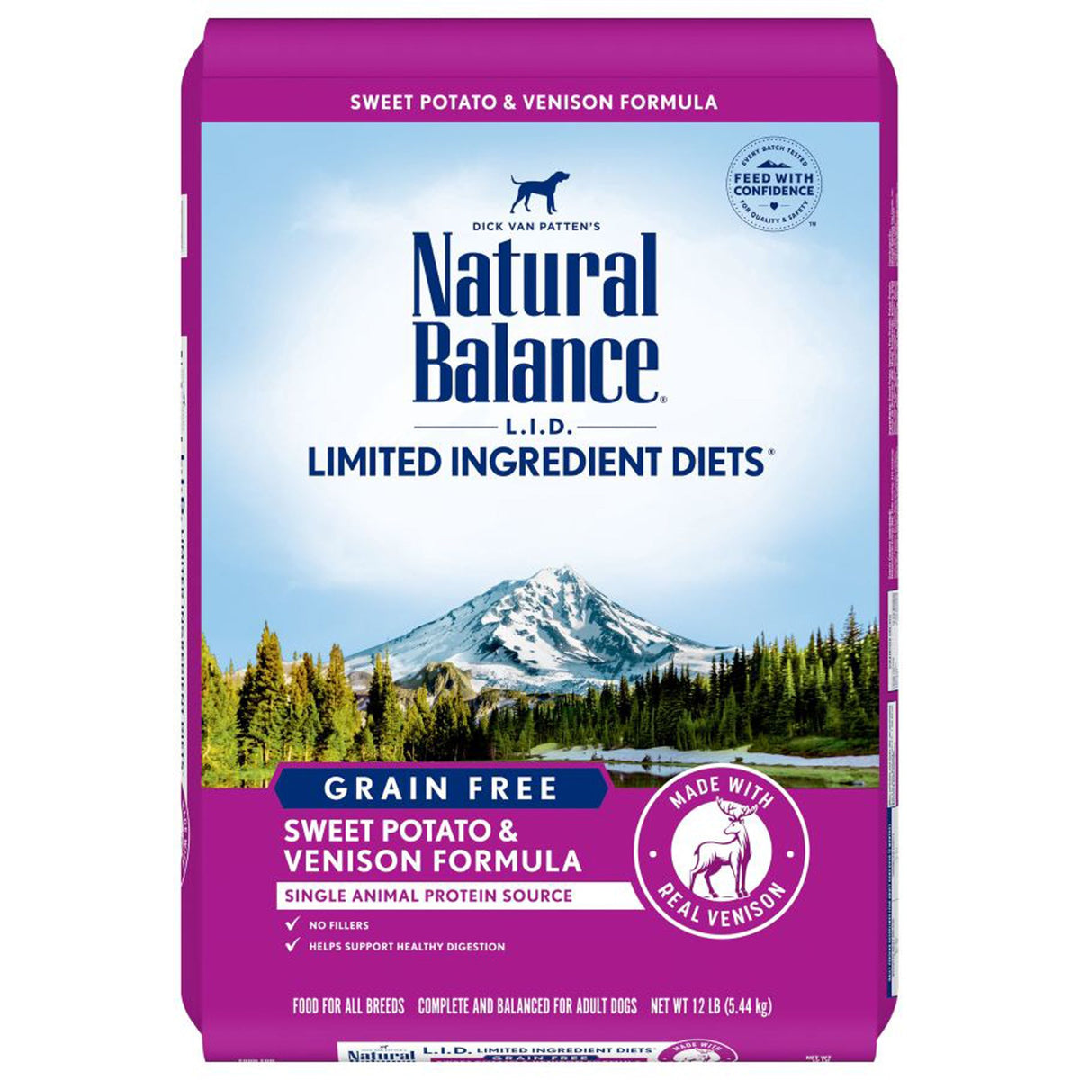 Natural Balance L.I.D Sweet Potato and Venison Adult Dry Dog Food 12lb