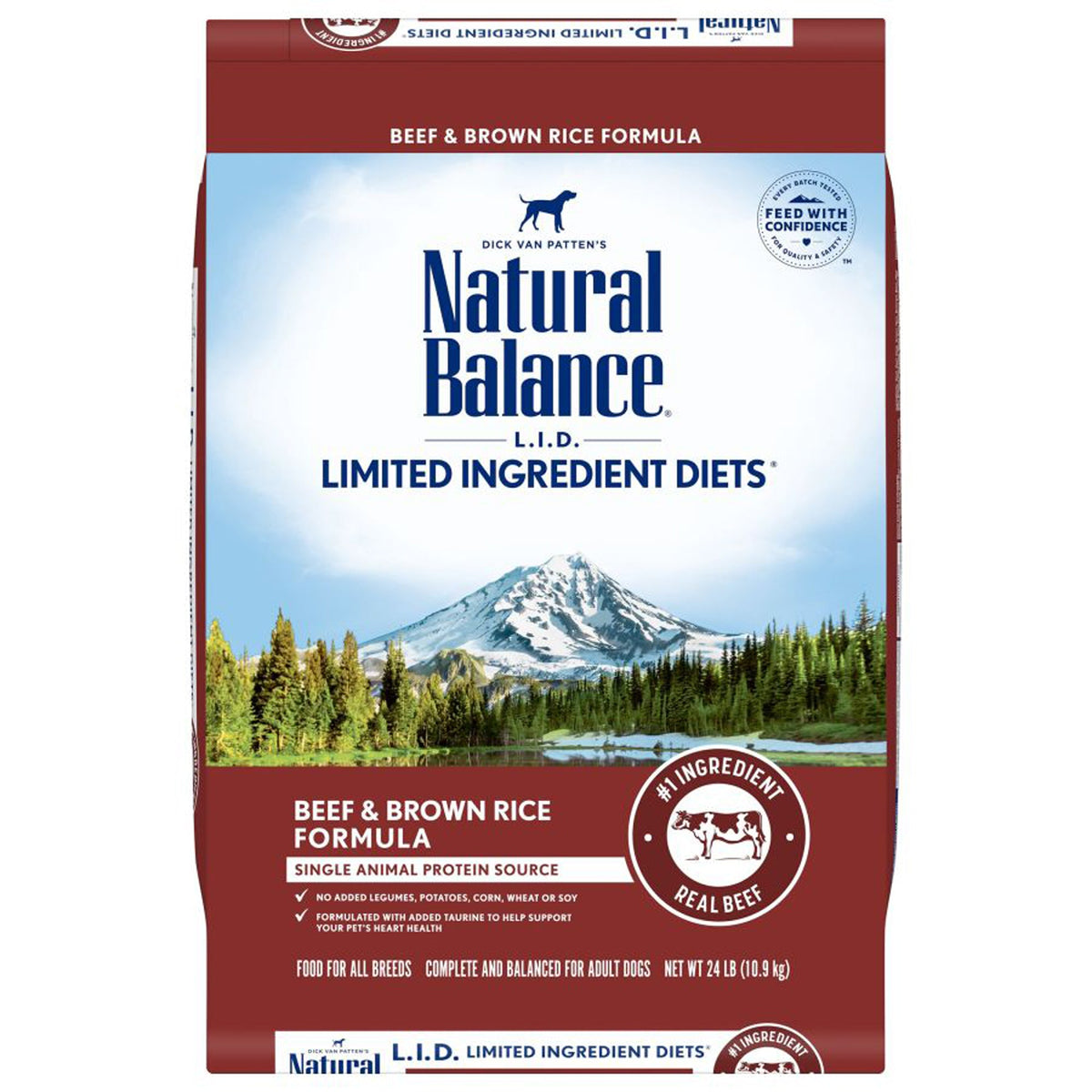 Natural Balance L.I.D Beef and Brown Rice Adult Dry Dog Food 24lb