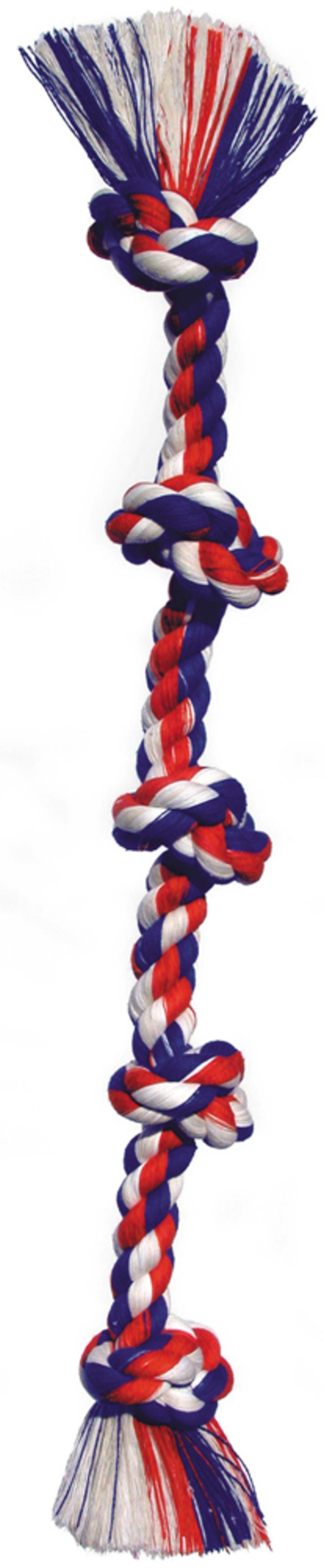 Mammoth Pet Products Cottonblend Color 5 Knot Rope Tug Super X-Large 72in
