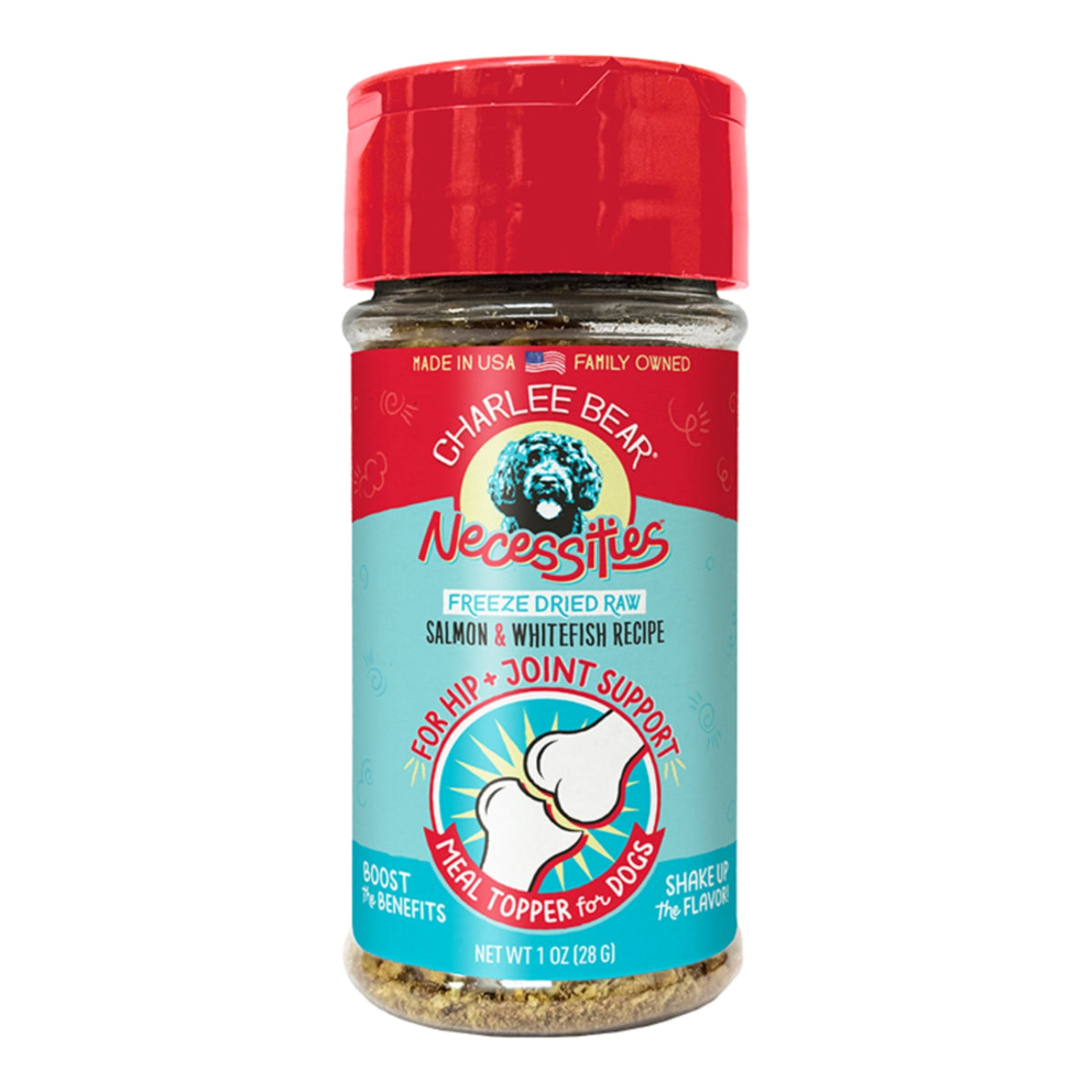 Charlee Bear Dog Necessities Salmon & Whitefish Recipe - Hip & Joint Topper 1oz.