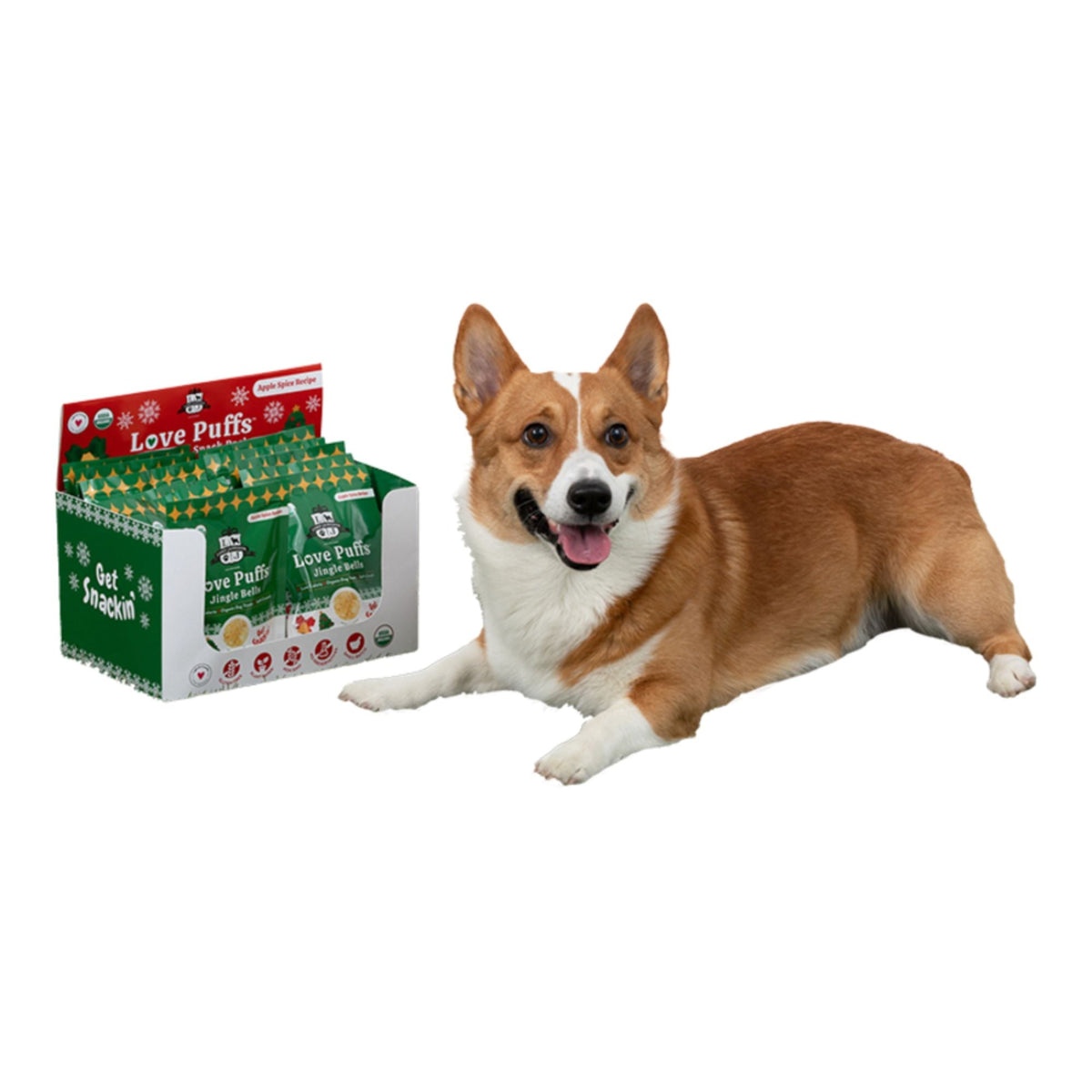 Lord Jameson Dog Love Puffs Tray Jingle Bells 12 Pack
