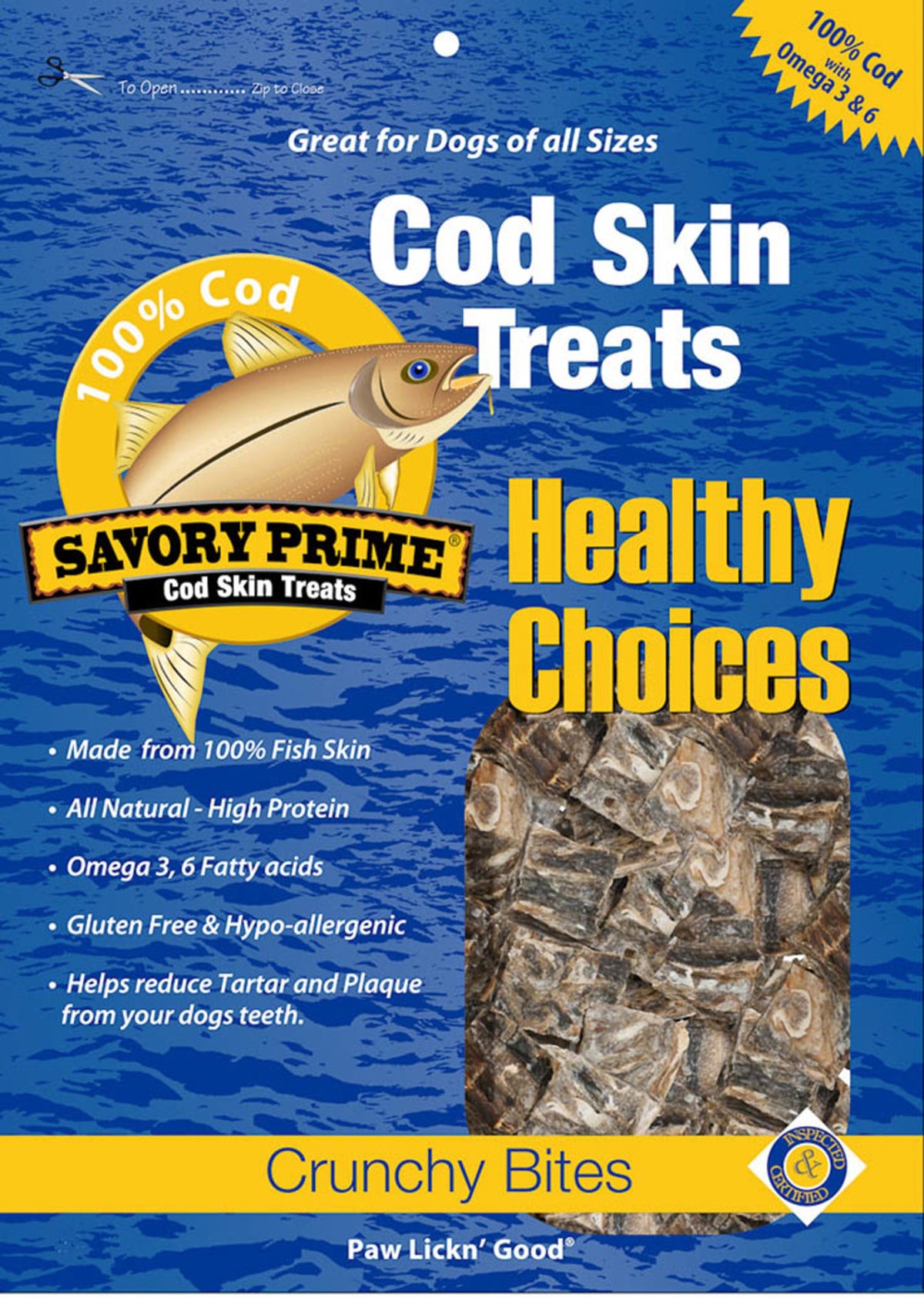 Savory Prime Cod Skin Crunchy Bites 4oz