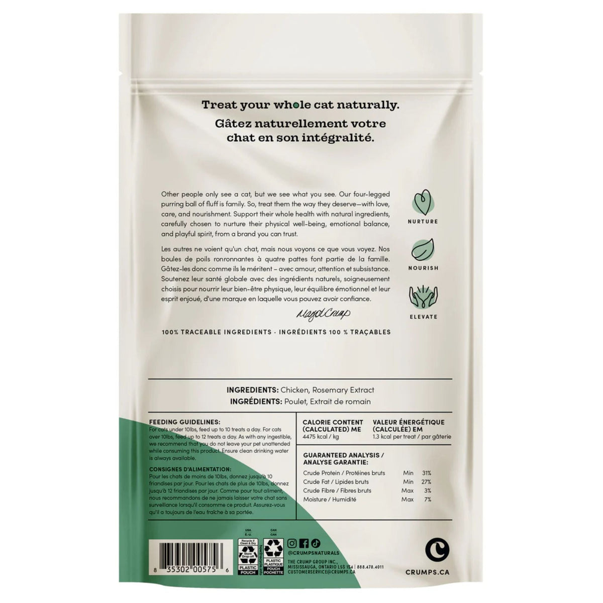 Crumps Cat 1.05oz. Chicken Freeze Dried Treats