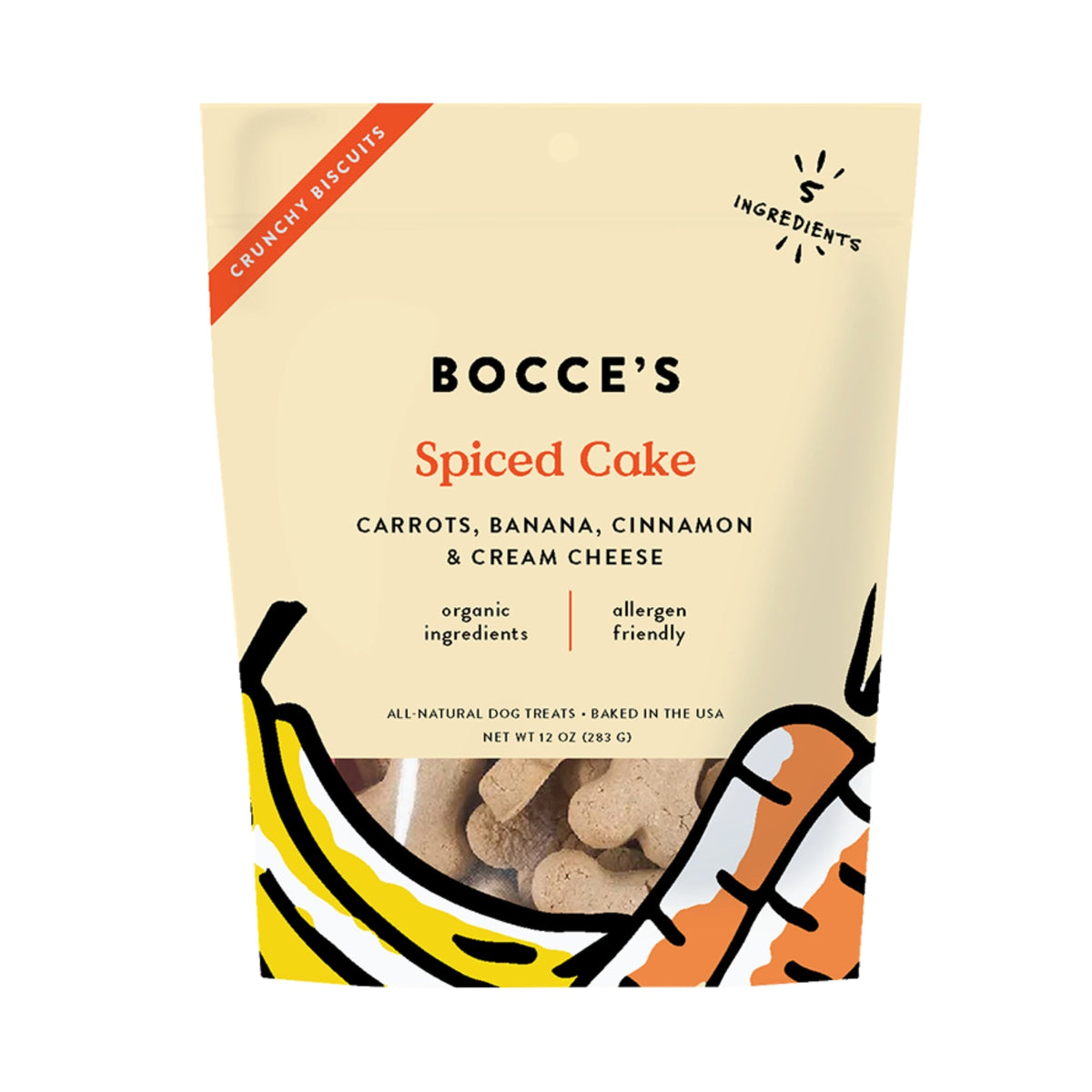 Bocce's Bakery Dog Small Batch Biscuits Spiced Cake 12oz.