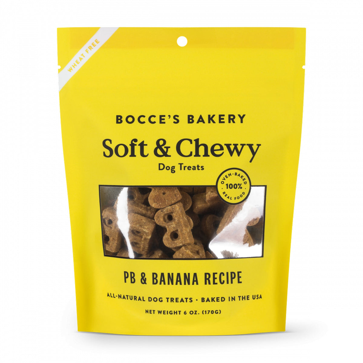 Bocces Bakery Dog Soft And Chewy Peanut Butter Banana 6oz