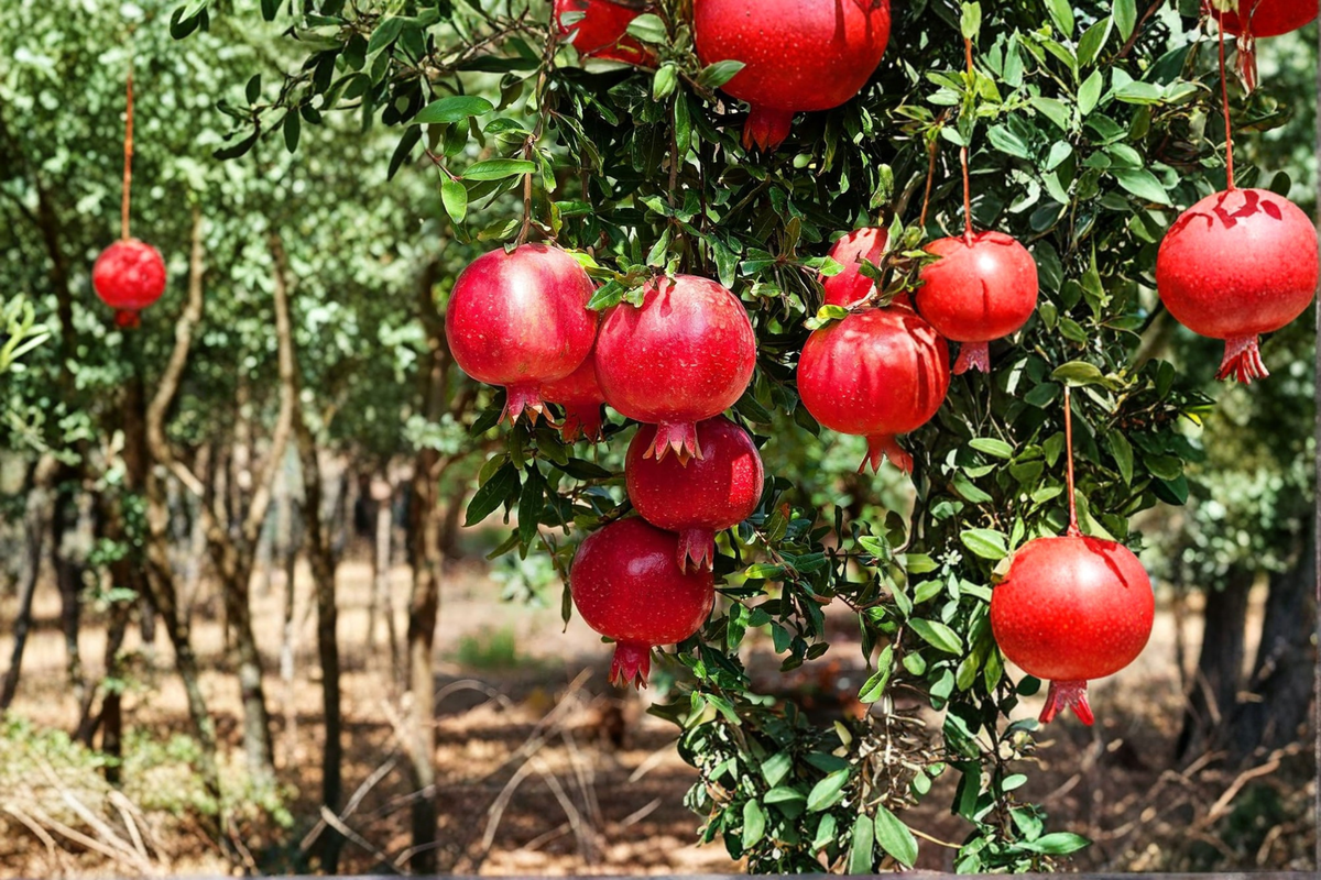 Wonderful Pomegranate Tree 4-6 ft Live Plant – Punica granatum Fruit Tree for Home Orchard Garden Outdoor Planting