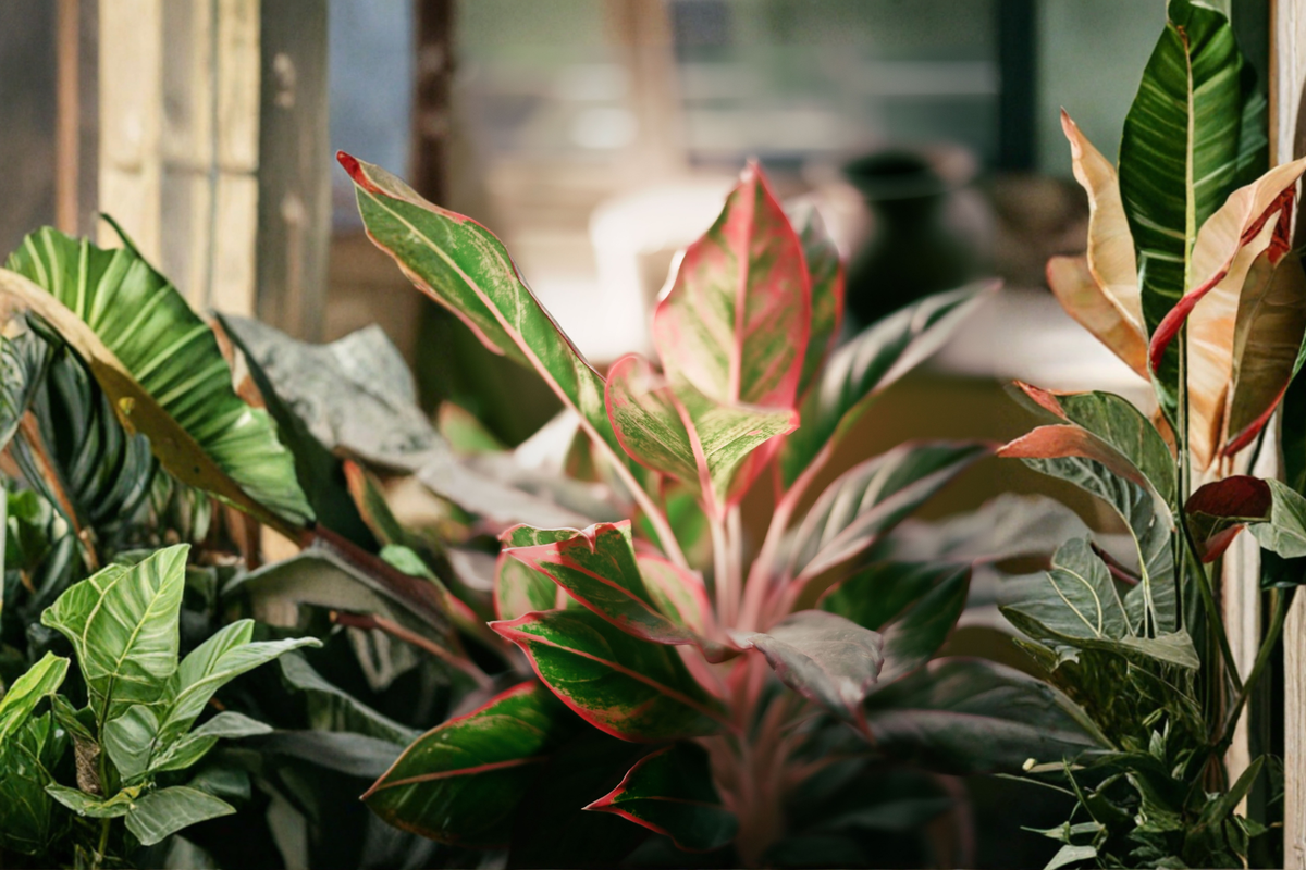 Chinese Evergreen 'Siam Aurora' Bare Root Live Plant – Aglaonema 'Siam Aurora'