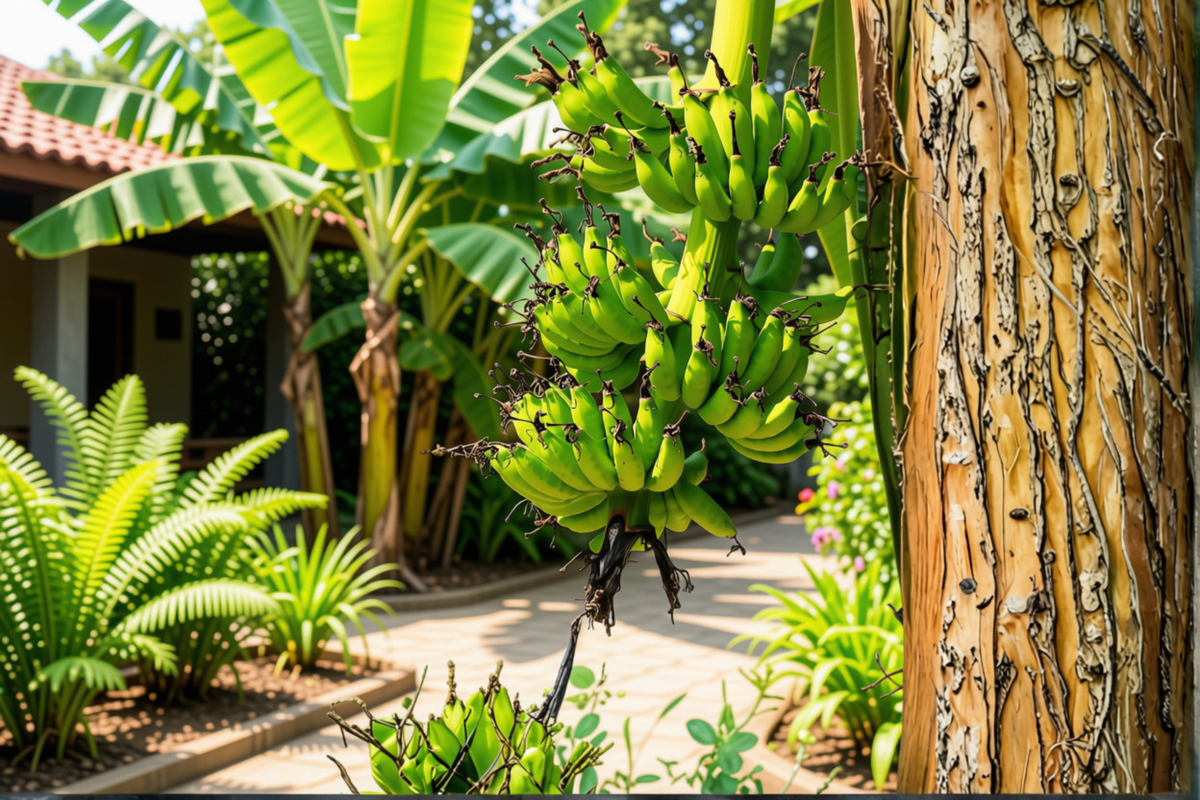 Double Mahoi Dwarf Banana Live Starter Plug – Musa Banana Plant – Bare Root