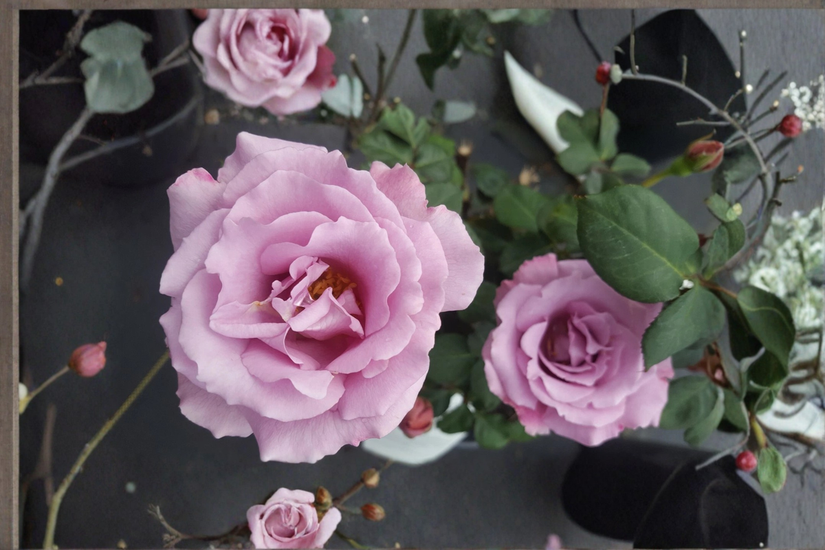 Angel Face Rose Live Plant 1 Gallon Mauve Lavender Floribunda Rose Bush for Garden Outdoor Flowering Shrub