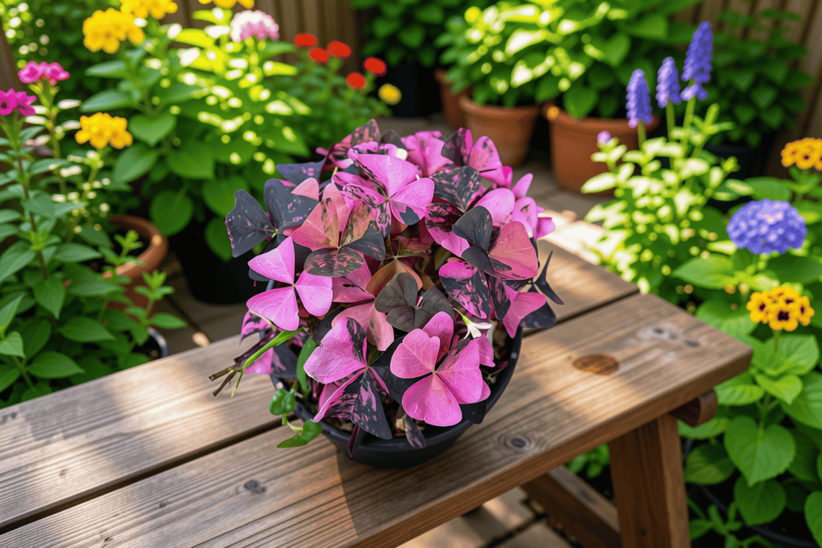 2 Variegated Pink Oxalis Tissue Culture Plants Bare Root – Oxalis spp.