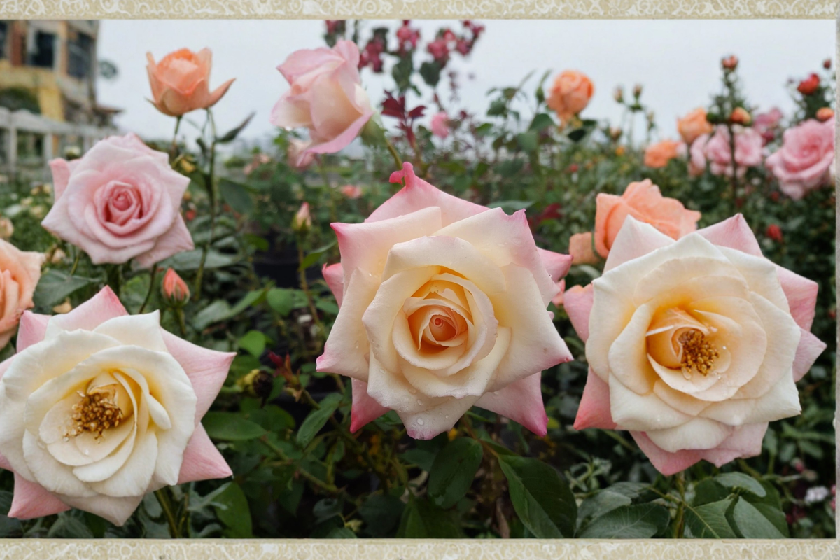 Peace Rose Yellow Blend 5 Gal Live Bush – Hybrid Tea Rose Plant for Garden Landscape Pink Yellow Flowering Shrub No Ship CA