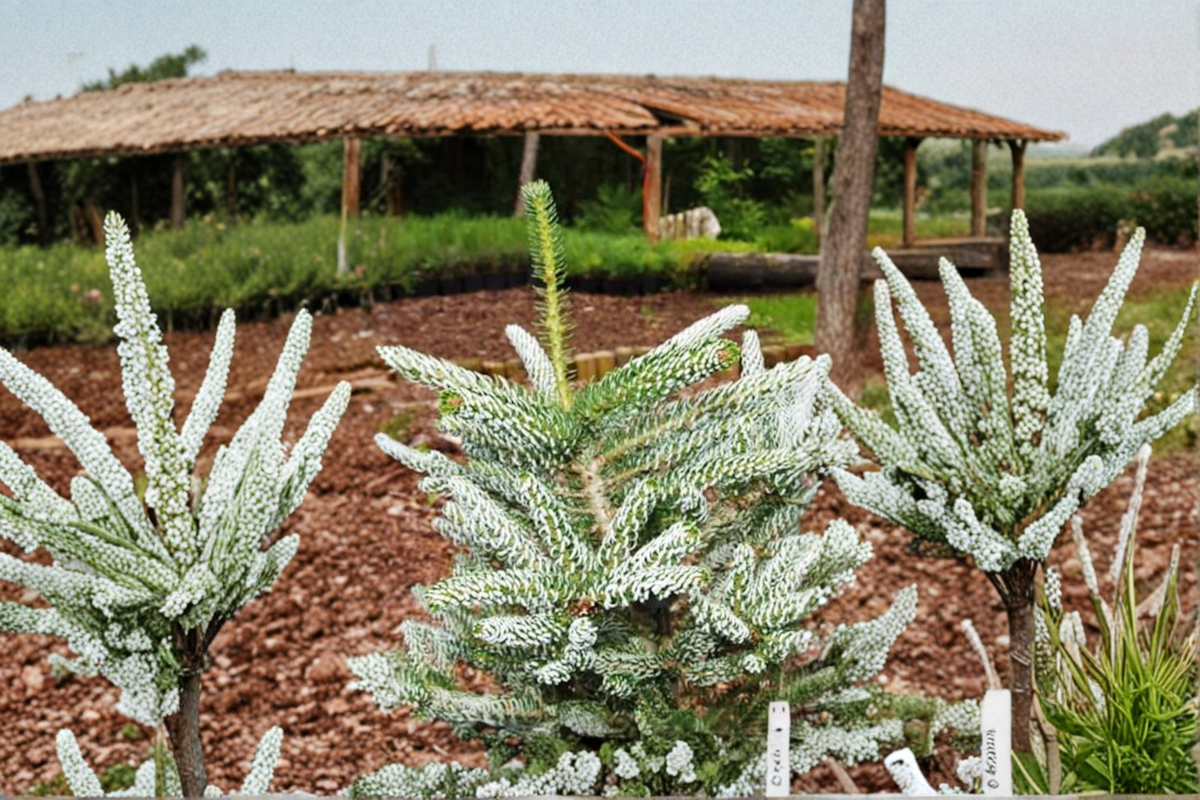 Frosty Korean Fir Live Plant 1 Gallon Pot – Abies koreana Dwarf Evergreen Conifer Silver Blue Needles
