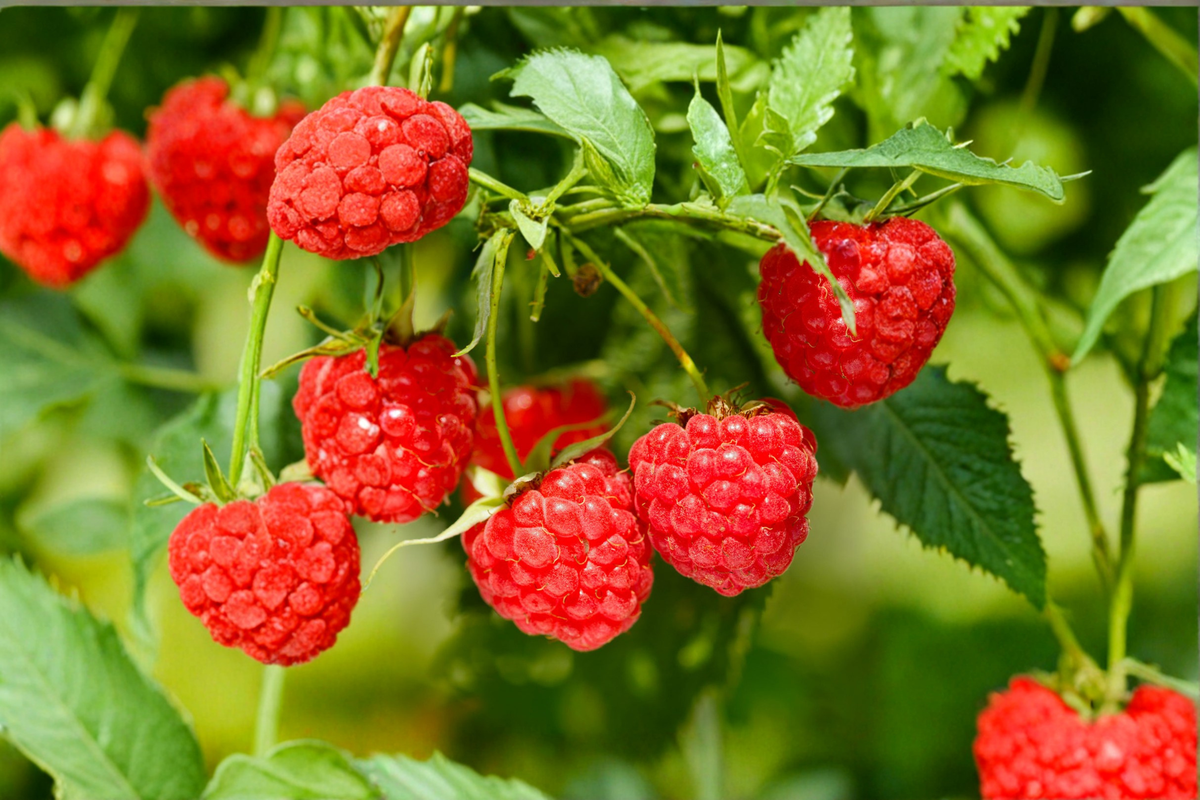 Heritage Raspberry Live Plant 1 Gallon – Sweet Red Raspberry Cane for Garden Edible Berry Plant Outdoor