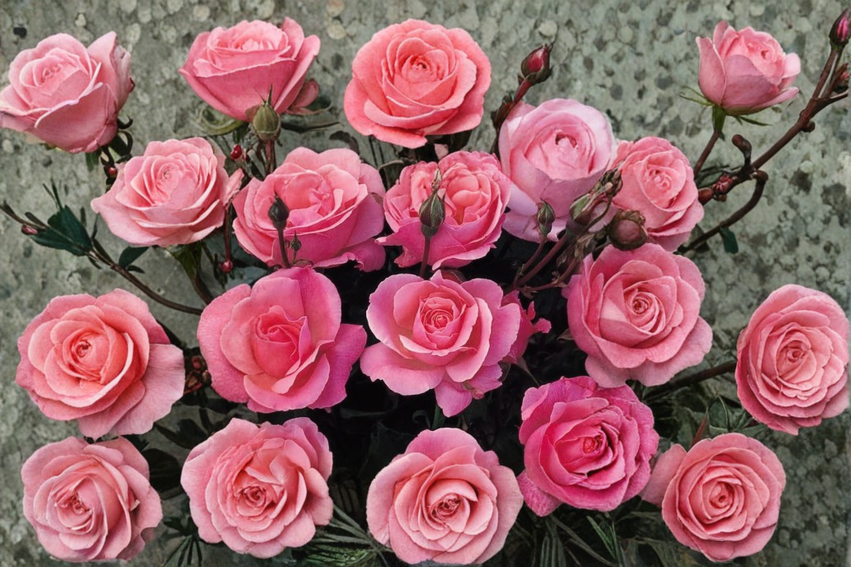 Hybrid Tea Rose Plant 5 Gal – Orange Pink Blooms, Live Rose Bush, Garden Landscaping, Rosa ‘Montezuma’