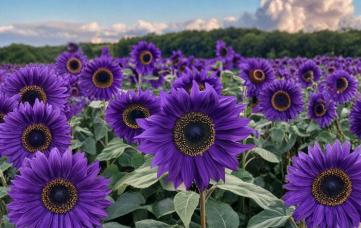 Violet Majesty Purple Sunflower Seeds 50 Count | Helianthus annuus Heirloom Garden Flower for Beds & Cuttings